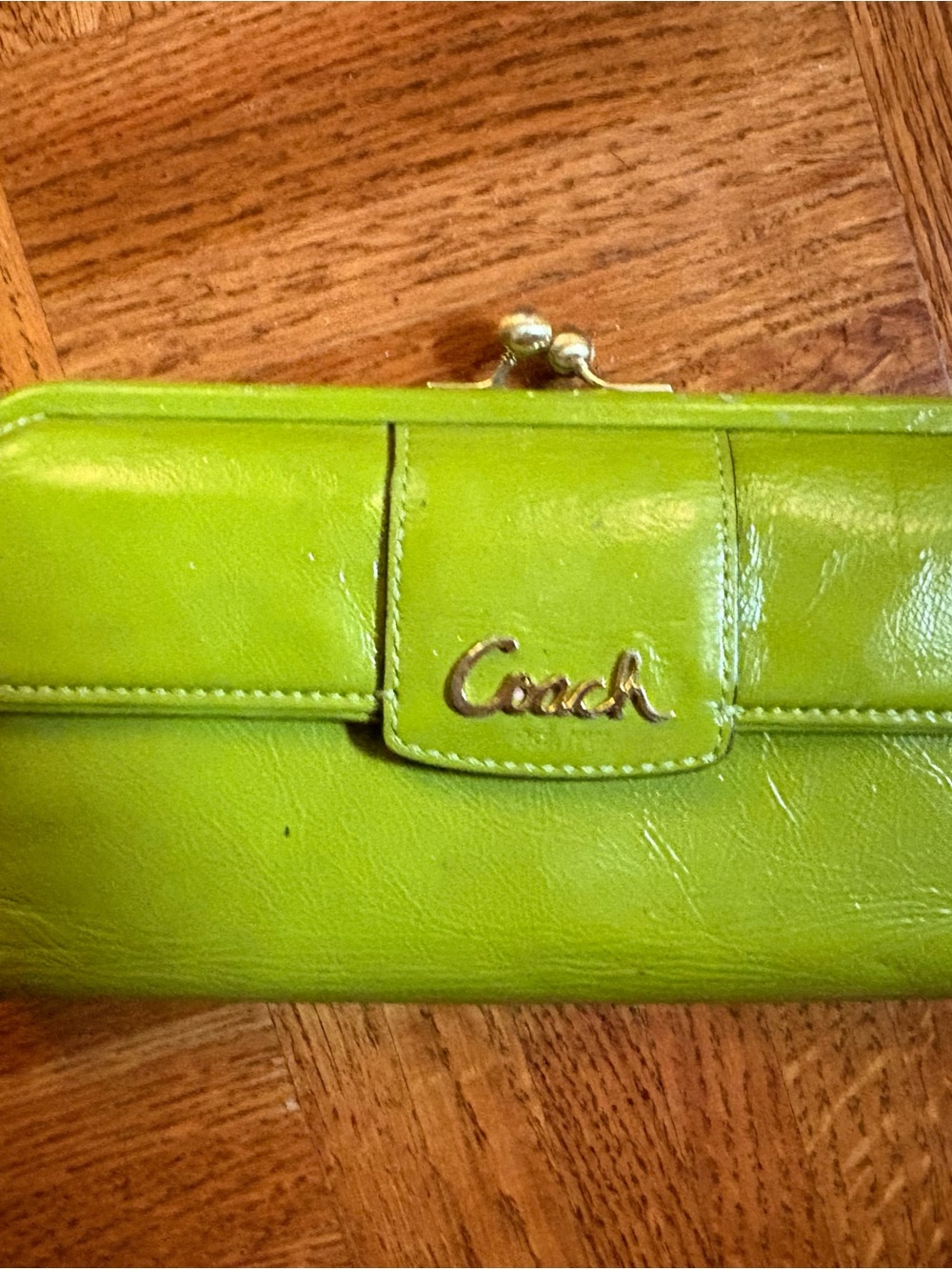 Coach Green Leather Wallet